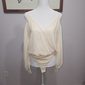NWT Sugarlips Cold Shoulder Bodysuit